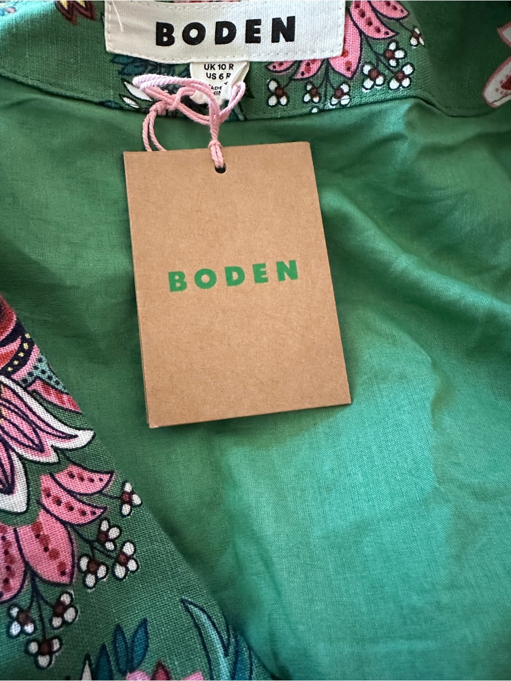 Boden Lola Blouson Green Botanica Terrace Floral Maxi Dress - Picture 4 of 4